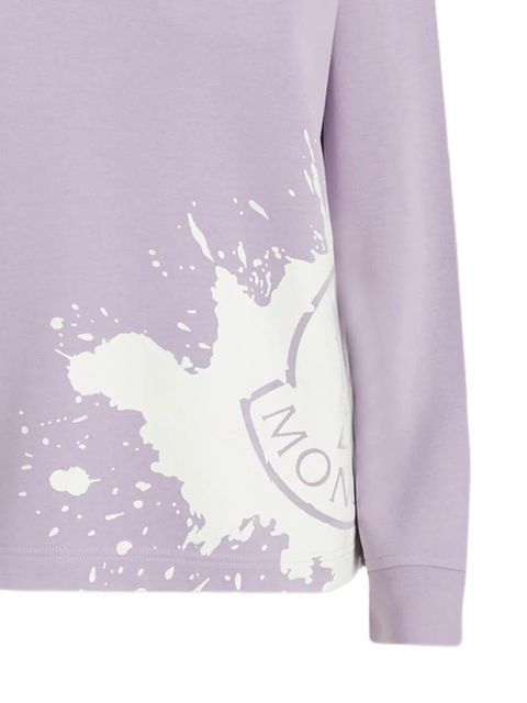 Moncler splash-print long-sleeve sweatshirt - Purple