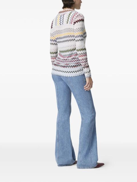 Missoni zig zag long-sleeve T-shirt - White