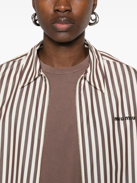 Miu Miu striped shirt - Brown