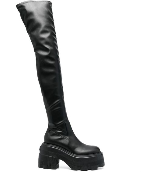 Casadei thigh-high platform boots - Black - zdjęcie produktu nr 1