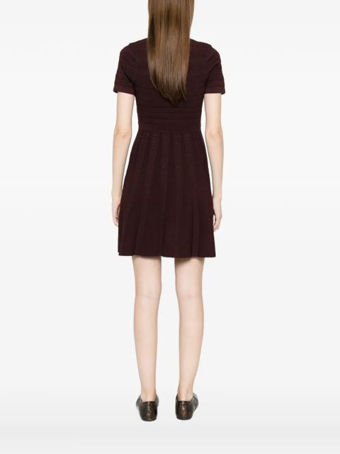 SANDRO button knitted mini dress - Brown