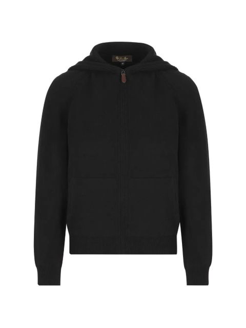 Loro Piana hooded zip-fastening cardigan - Black - zdjęcie produktu nr 1