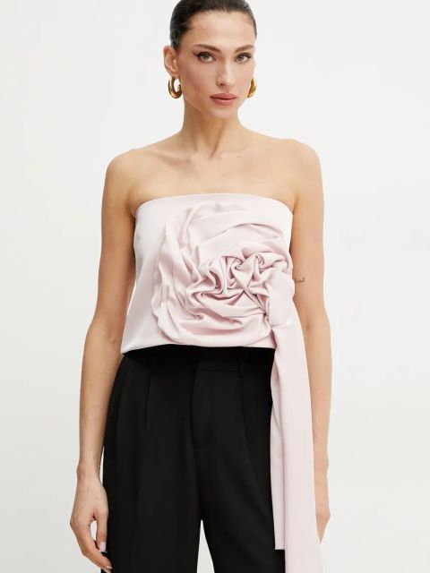 Marella bluzka DOLORES damska kolor różowy z aplikacją 2513161142200