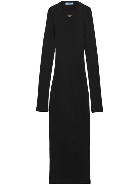 Prada ribbed-knit midi dress - Black - zdjęcie produktu nr 1