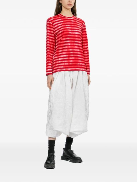 Comme Des Garçons striped T-shirt - Red - zdjęcie produktu nr 2