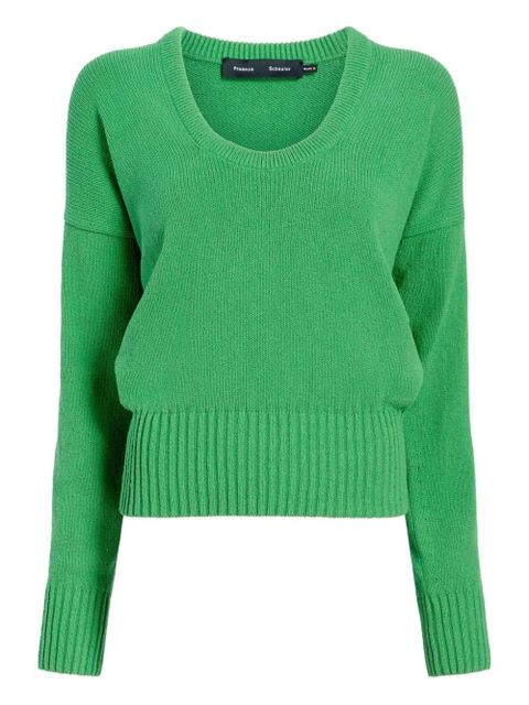 Proenza Schouler Niccola scoop-neck sweater - Green - zdjęcie produktu nr 1