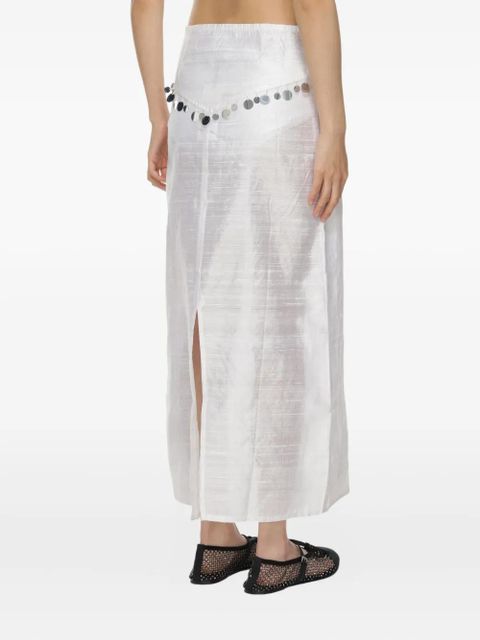 Gimaguas stud-embellished midi skirt - White