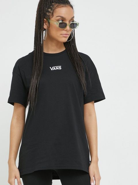 Vans t-shirt bawełniany kolor czarny - zdjęcie produktu nr 2