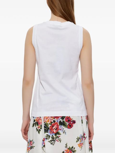 Dolce & Gabbana logo-detail tank top - White