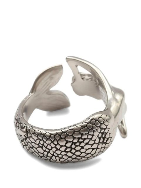 MM6 Maison Margiela mermaid-textured ring - Silver