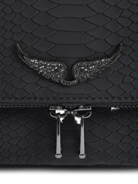 Zadig&Voltaire Rocky II Soft Savage chain-strap satchel bag - Black