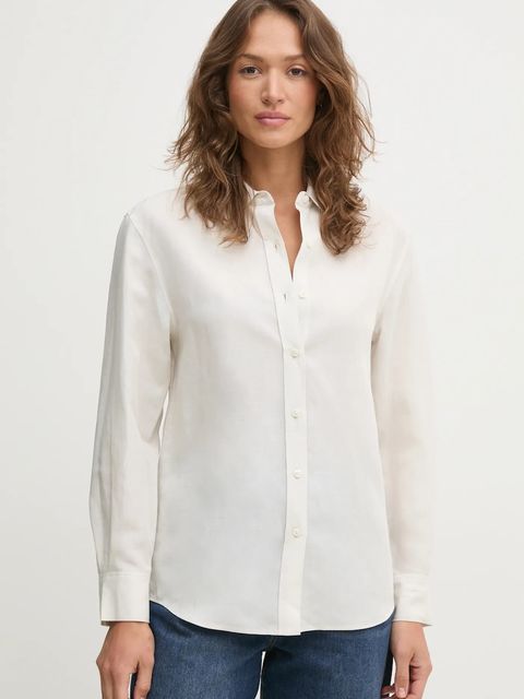 Calvin Klein koszula z domieszką lnu - zdjęcie produktu nr 1