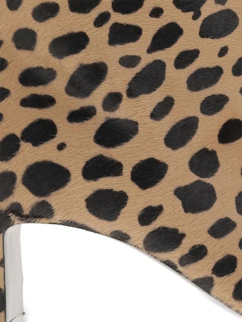 KHAITE 55mm leopard-print ankle boots - Brown