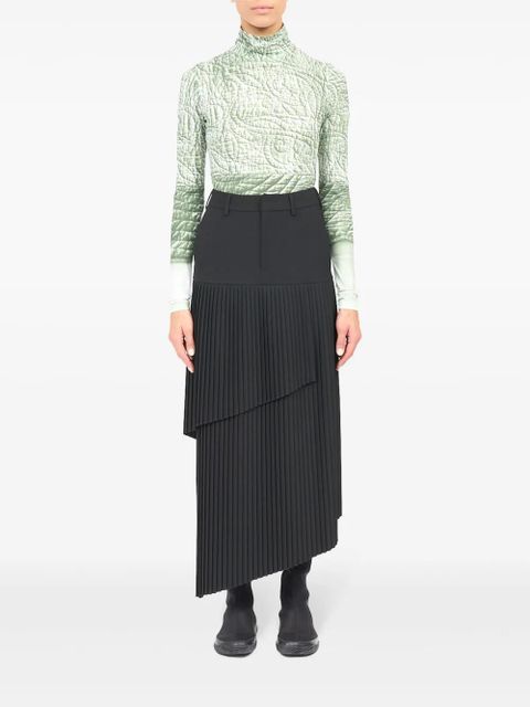 MM6 Maison Margiela asymmetric fluid gabardine maxi skirt - Black