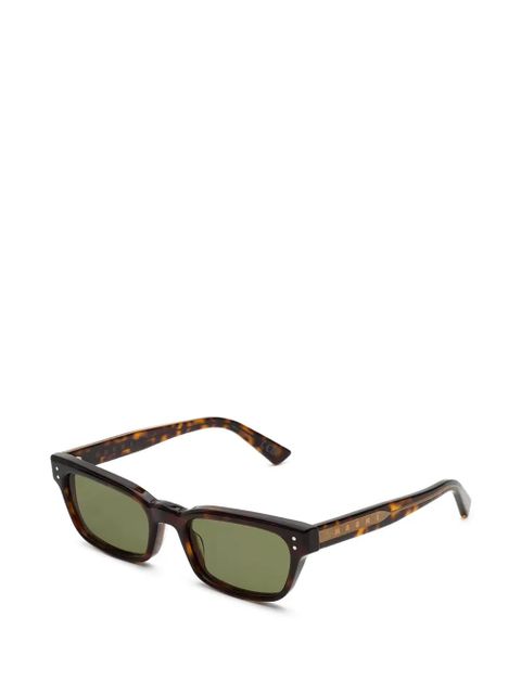 Marni Eyewear tortoiseshell-effect rectangle-frame sunglasses - Brown - zdjęcie produktu nr 2