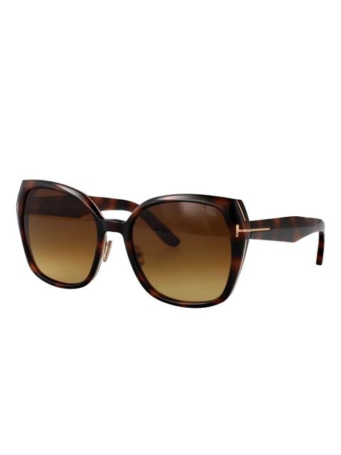 TOM FORD Eyewear tortoiseshell-pattern square-frame sunglasses - Brown - zdjęcie produktu nr 2