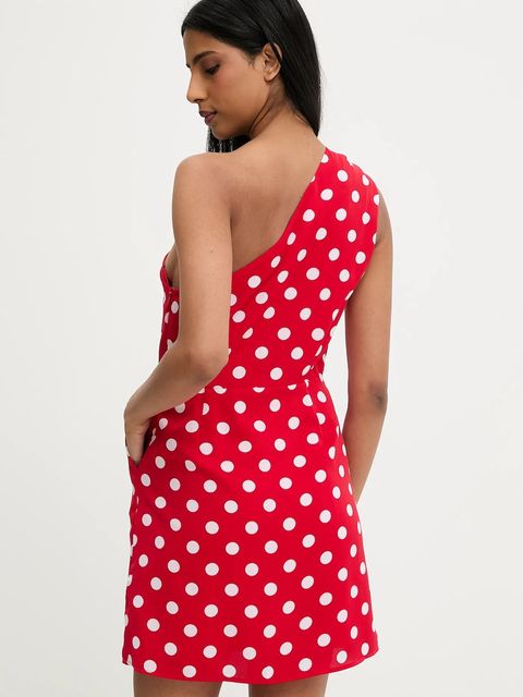 Answear.LAB sukienka kolor czerwony mini rozkloszowana