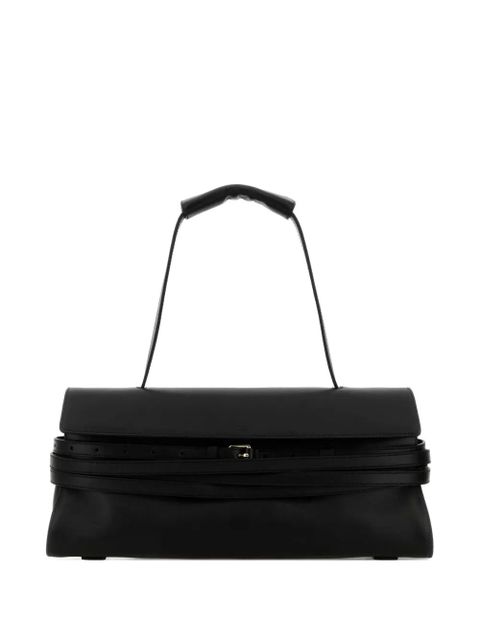 Moschino belted leather tote bag - Black - zdjęcie produktu nr 1