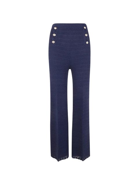 TWINSET buttoned crochet trousers - Blue - zdjęcie produktu nr 1