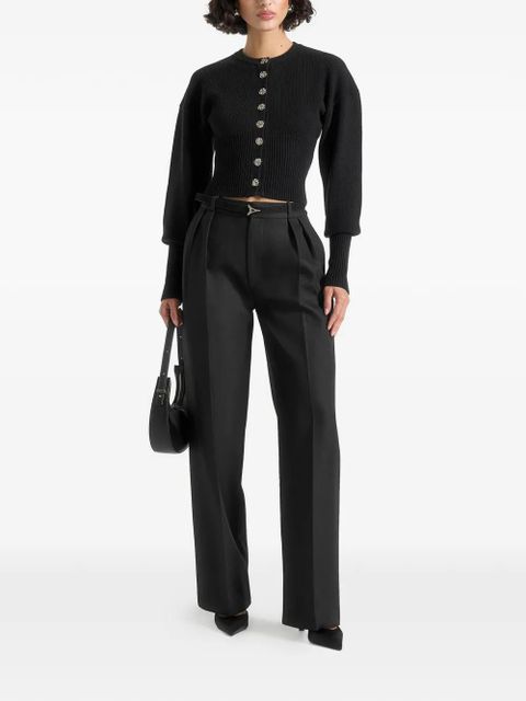 Manière De Voir ribbed button cardigan - Black - zdjęcie produktu nr 2