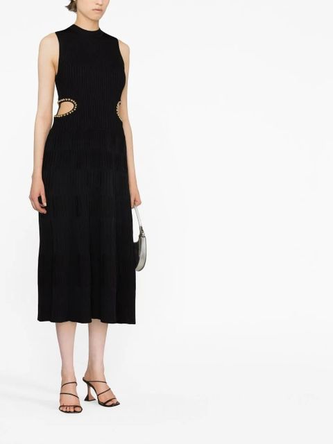 Simkhai cut-out knitted dress - Black