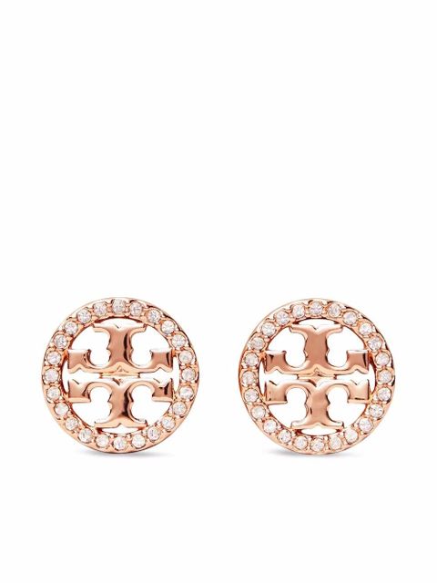 Tory Burch Miller pavé stud earrings - Pink - zdjęcie produktu nr 1