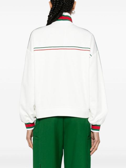 Gucci Web-stripe technical-jersey jacket - White