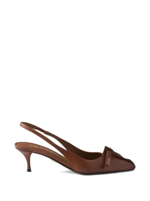 Prada bow slingback pumps - Brown - zdjęcie produktu nr 1