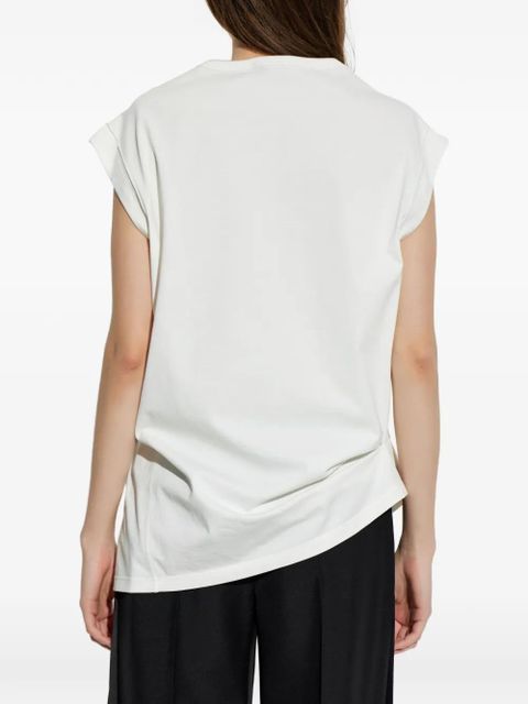Alexander McQueen sleeveless asymmetric T-shirt - White