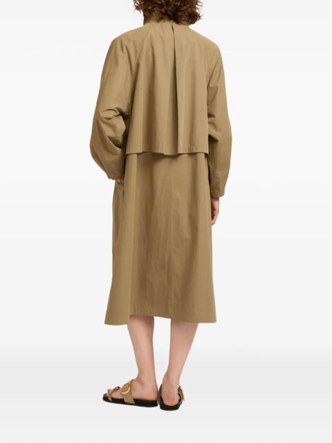 Yves Salomon oversized cotton coat - Brown