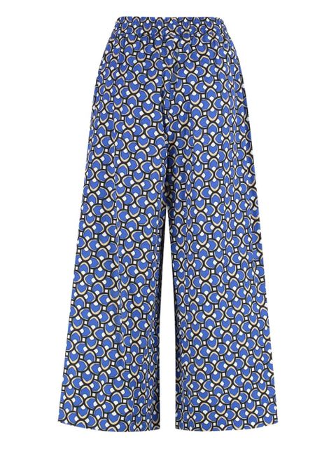 Weekend Max Mara geometric-print cropped trousers - Blue - zdjęcie produktu nr 2