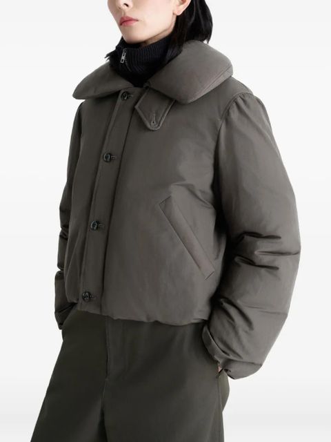 LEMAIRE bubble-collar puffer jacket - Grey