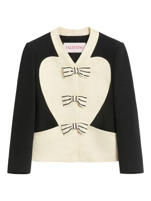 Valentino Garavani bow-embellishment blazer - Black - zdjęcie produktu nr 1