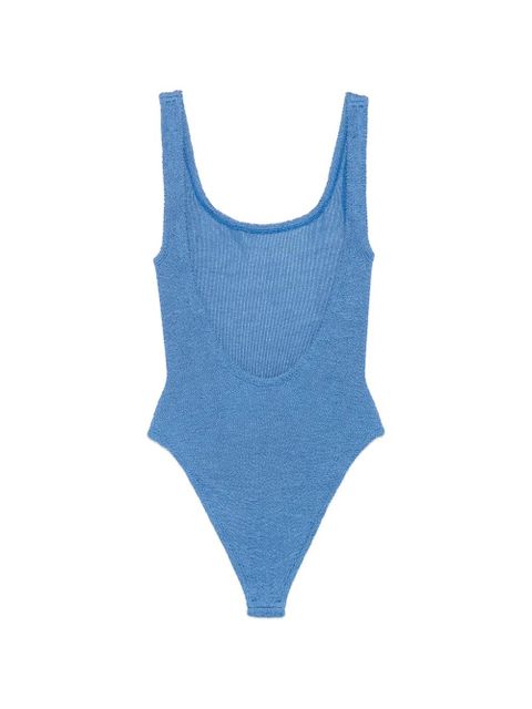Hunza G crinkle-effect swimsuit - Blue - zdjęcie produktu nr 2