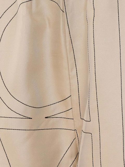 TOTEME monogram-print shorts - Neutrals