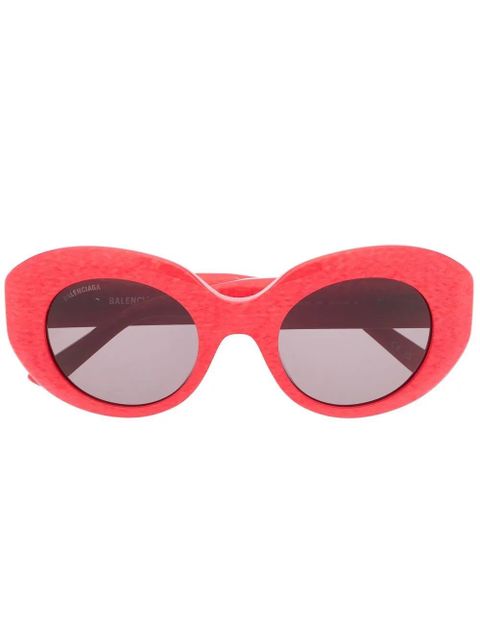 Balenciaga Eyewear oversized round-frame sunglasses - Red - zdjęcie produktu nr 1