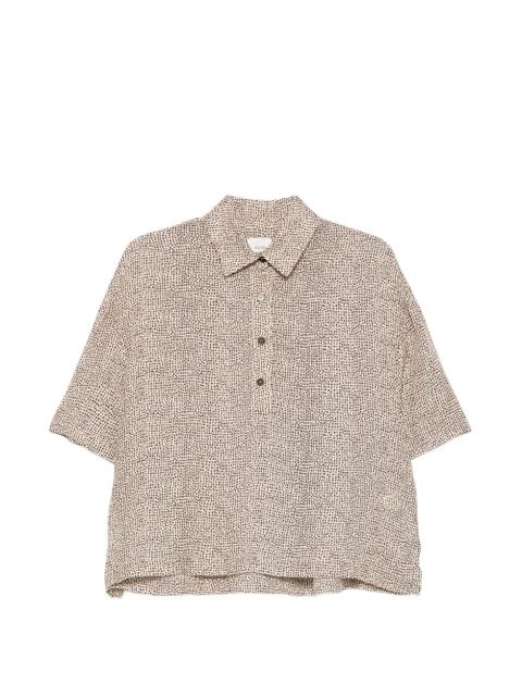 Alysi dot-print polo top - Neutrals - zdjęcie produktu nr 1