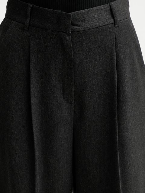 Marella spodnie Emme by Marella damskie kolor szary szerokie high waist 2525136151200