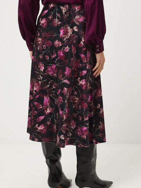 Medicine spódnica kolor czarny midi rozkloszowana