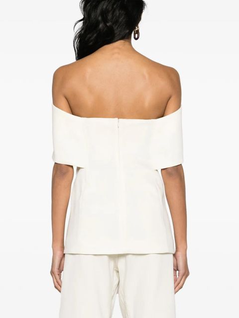TOTEME off-shoulder strapless top - Neutrals
