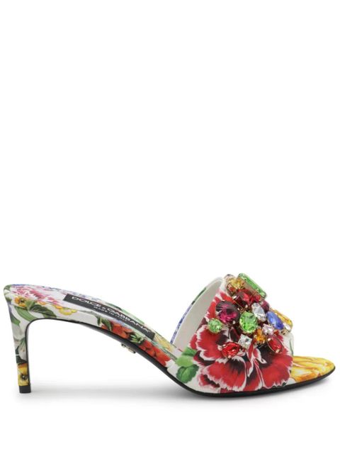 Dolce & Gabbana floral embellished sandals - Red - zdjęcie produktu nr 1