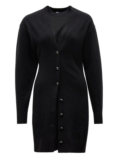 Rabanne button-embellished chain-detail mini dress - Black - zdjęcie produktu nr 1