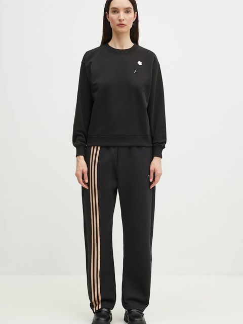 Kenzo bluza bawełniana damska kolor czarny z aplikacją FF52SW1744MF.99J