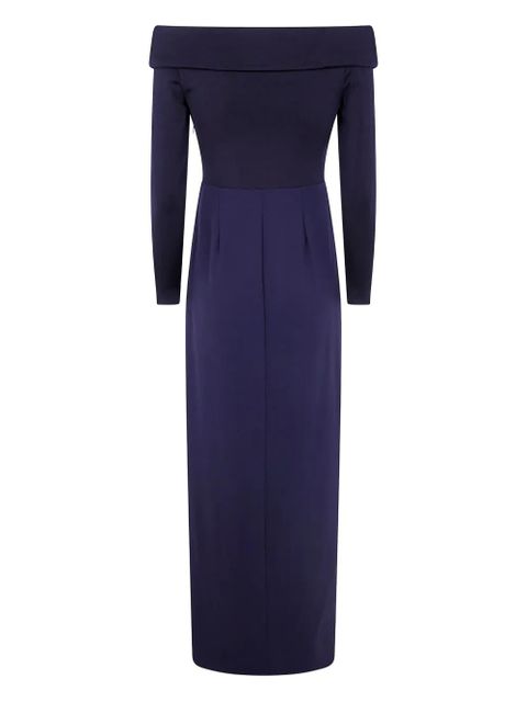 Lauren Ralph Lauren off-shoulder knot-detail dress - Blue - zdjęcie produktu nr 2