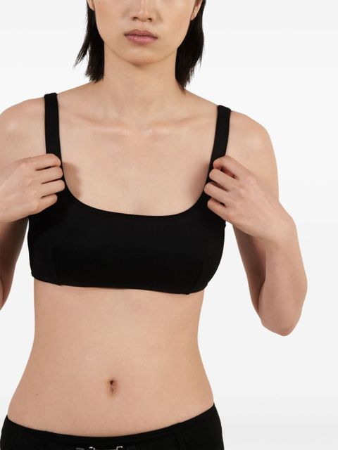 Prada interlock-weave scoop-neck bikini top - Black - zdjęcie produktu nr 2