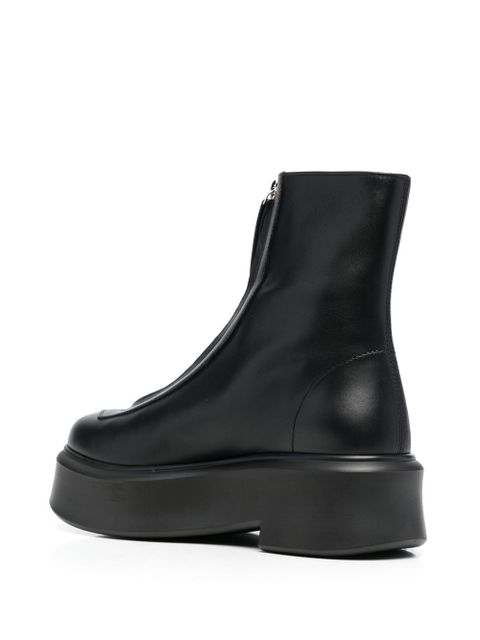 The Row zip-front ankle boots - Black