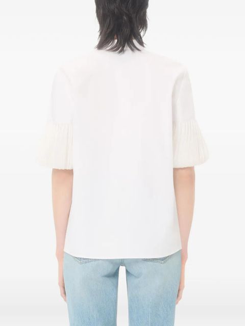 Valentino Garavani embroidered cotton popeline shirt - White