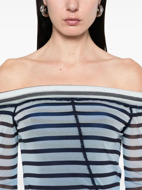 Jean Paul Gaultier striped maxi dress - Black