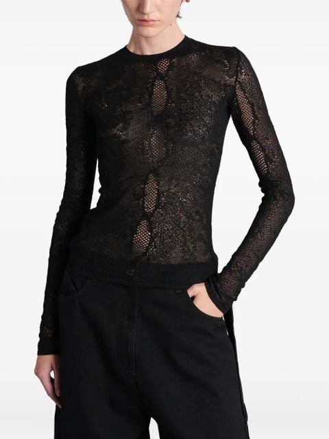 The Attico openwork blouse - Black - zdjęcie produktu nr 1