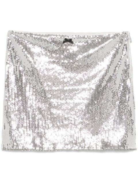 ROTATE BIRGER CHRISTENSEN sequinned mini skirt - Silver - zdjęcie produktu nr 1